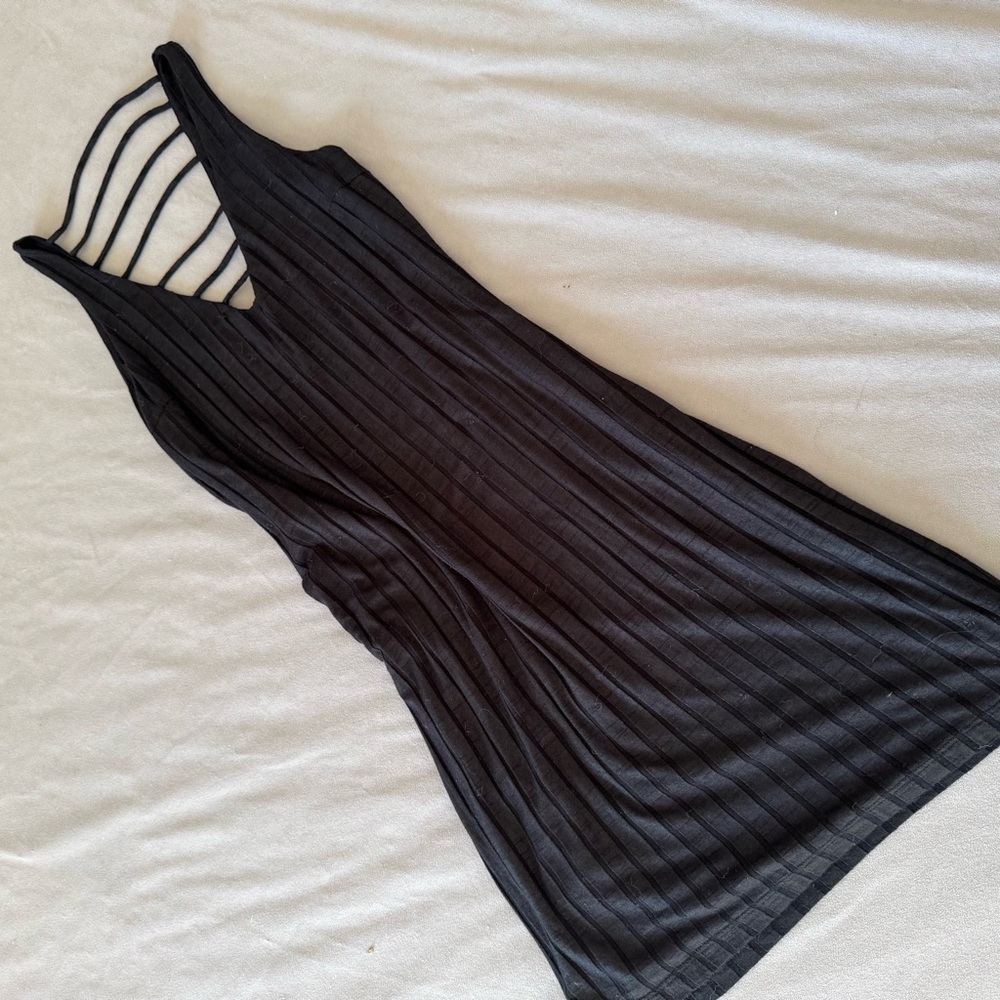 Lucy Love Black Dress with Strappy Design
